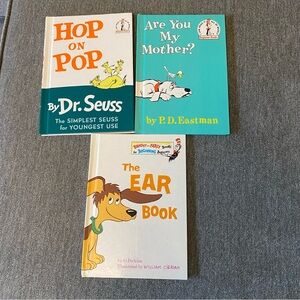 Vintage Dr. Seuss Hardback Children's Book Set of 3 Books